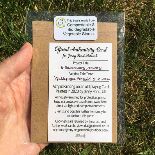 Certificate of Authenticity Card by Jenny Pond, JPArtwork
