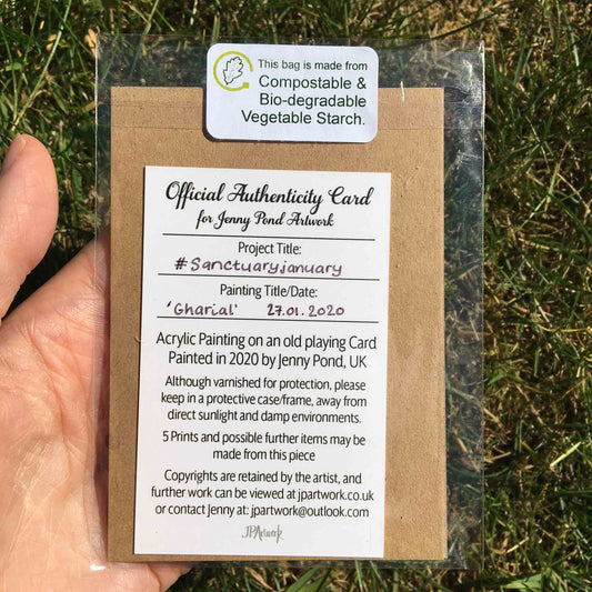 Gharial | Original Fine Art Painting original painting JPArtwork Jenny Pond