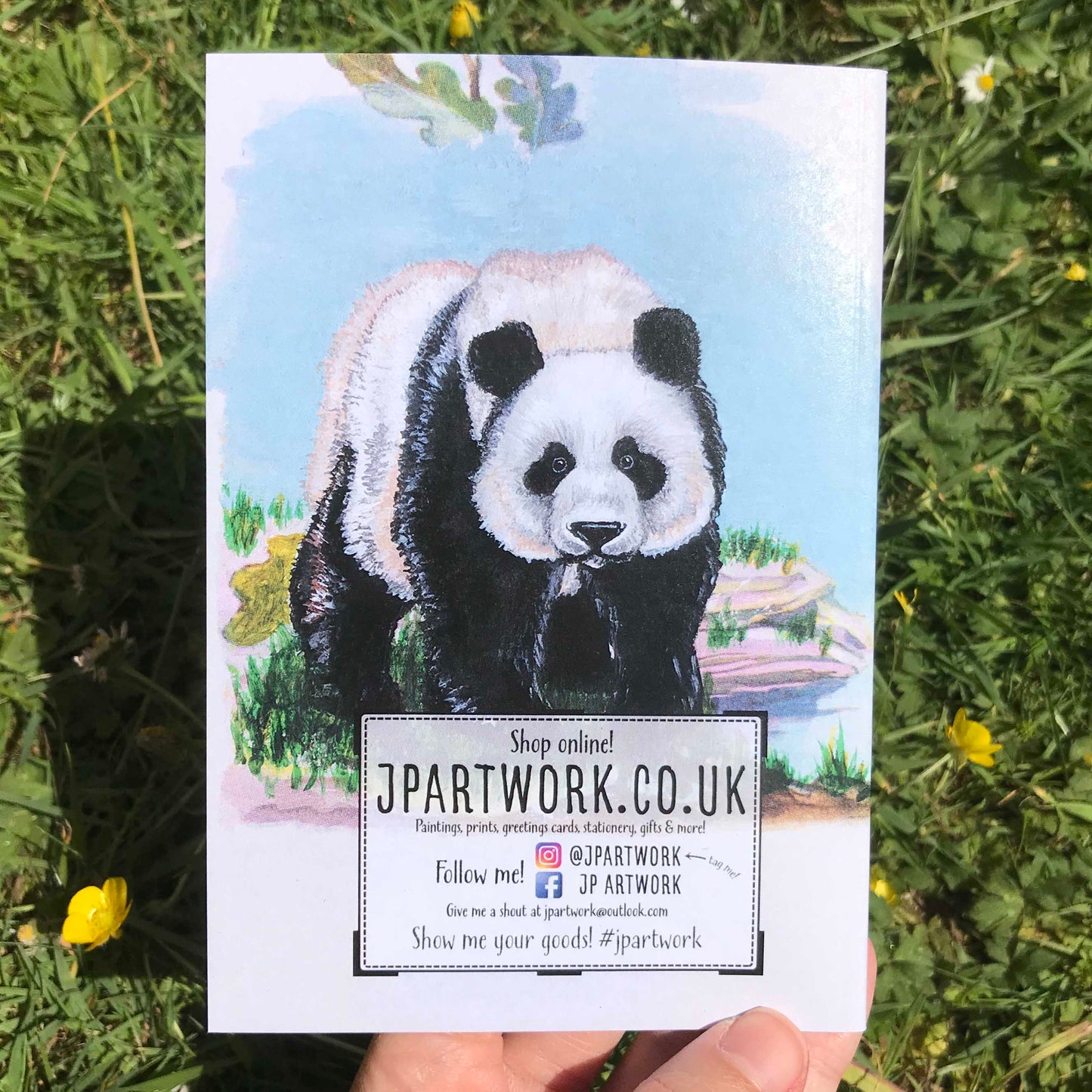 Panda A6 Journal Back Cover