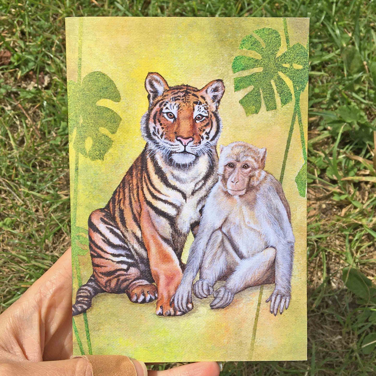 Monkey & Tiger Journal | A6, Plain or Lined journal JPArtwork Jenny Pond