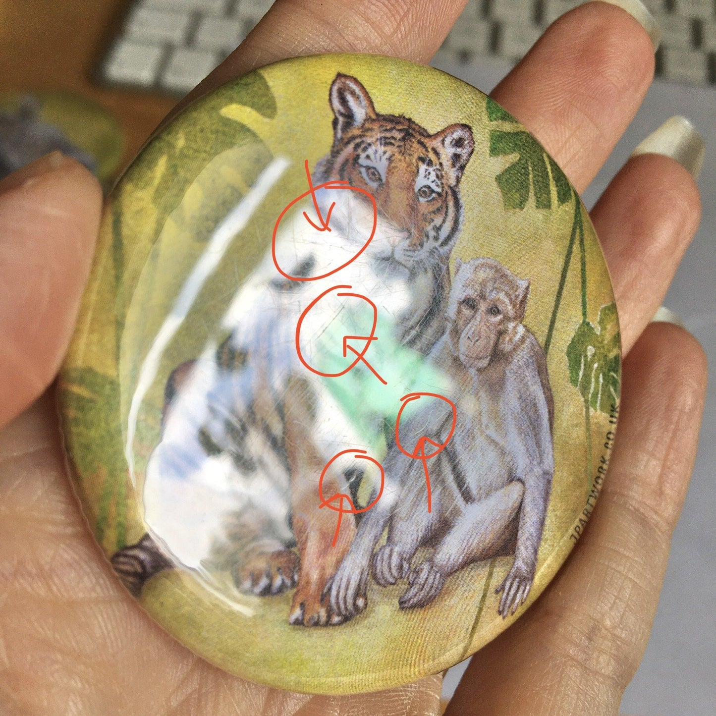 Monkey and Tiger Magnet