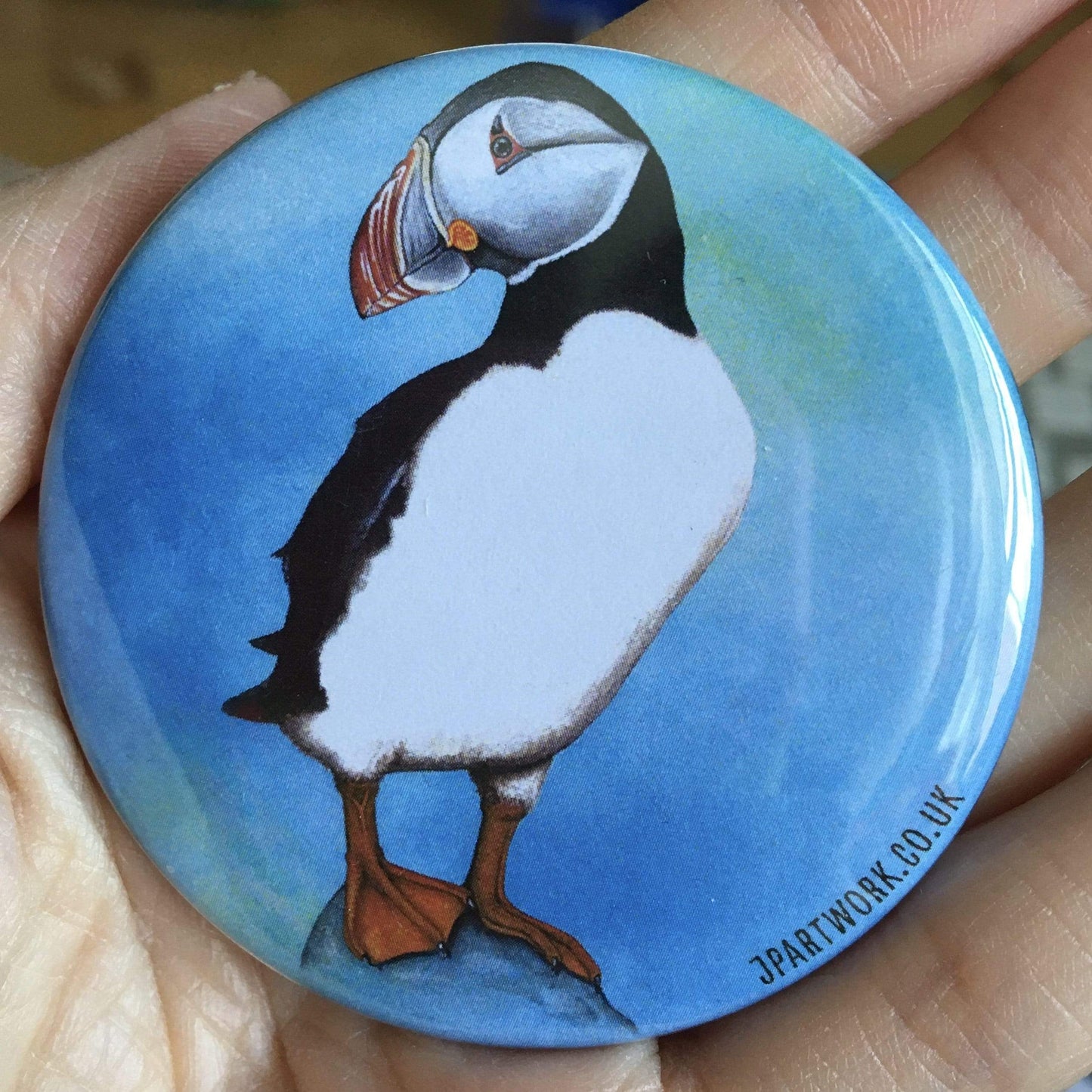 Puffin | Magnet, 58mm | SECONDS (Minor Imperfections) magnet JPArtwork Jenny Pond