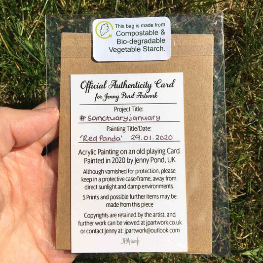 Certificate of Authenticity Card by Jenny Pond, JPArtwork