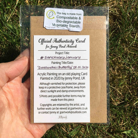 Certificate of Authenticity Card by Jenny Pond, JPArtwork