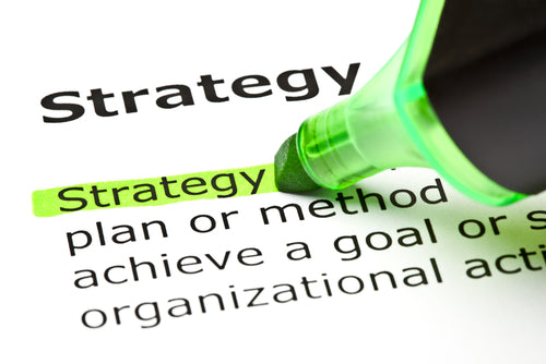 Strategy blog post on improving efficiency; this image shows a highlighter marking the word 'strategy'