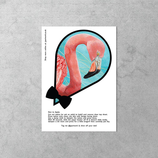 Flamingo Temporary Tattoo Transfer