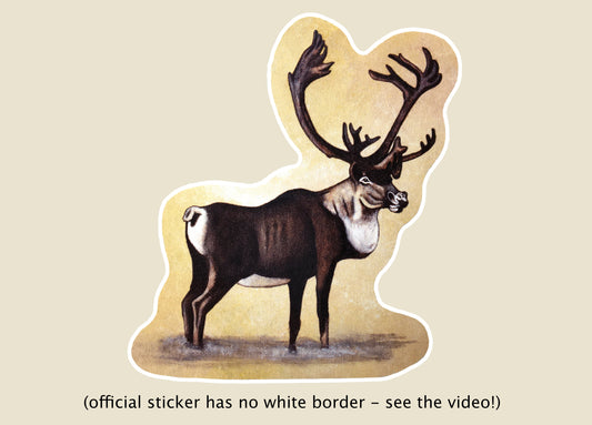 Reindeer Vinyl Sticker; waterproof, glossy and durable.