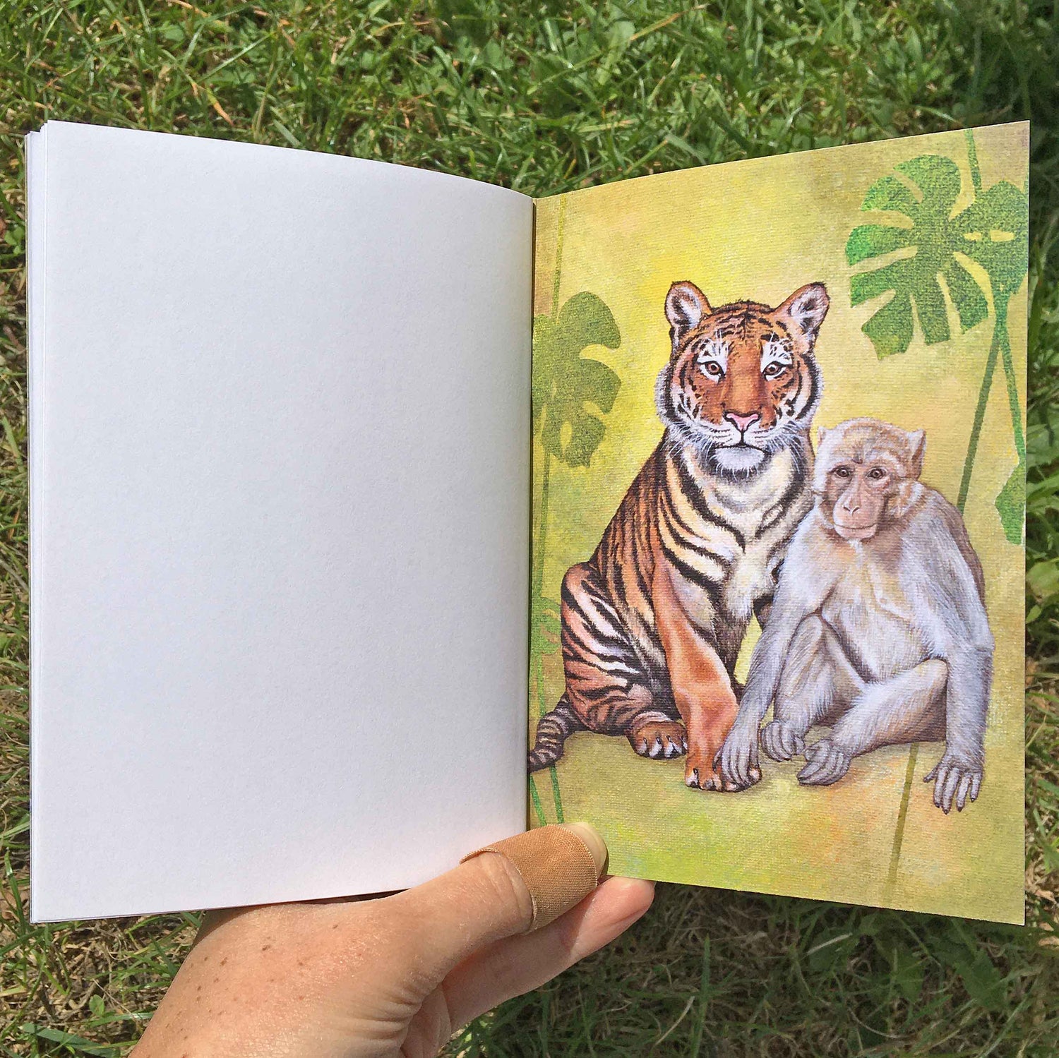Monkey and Tiger A6 Journal Plain Paper
