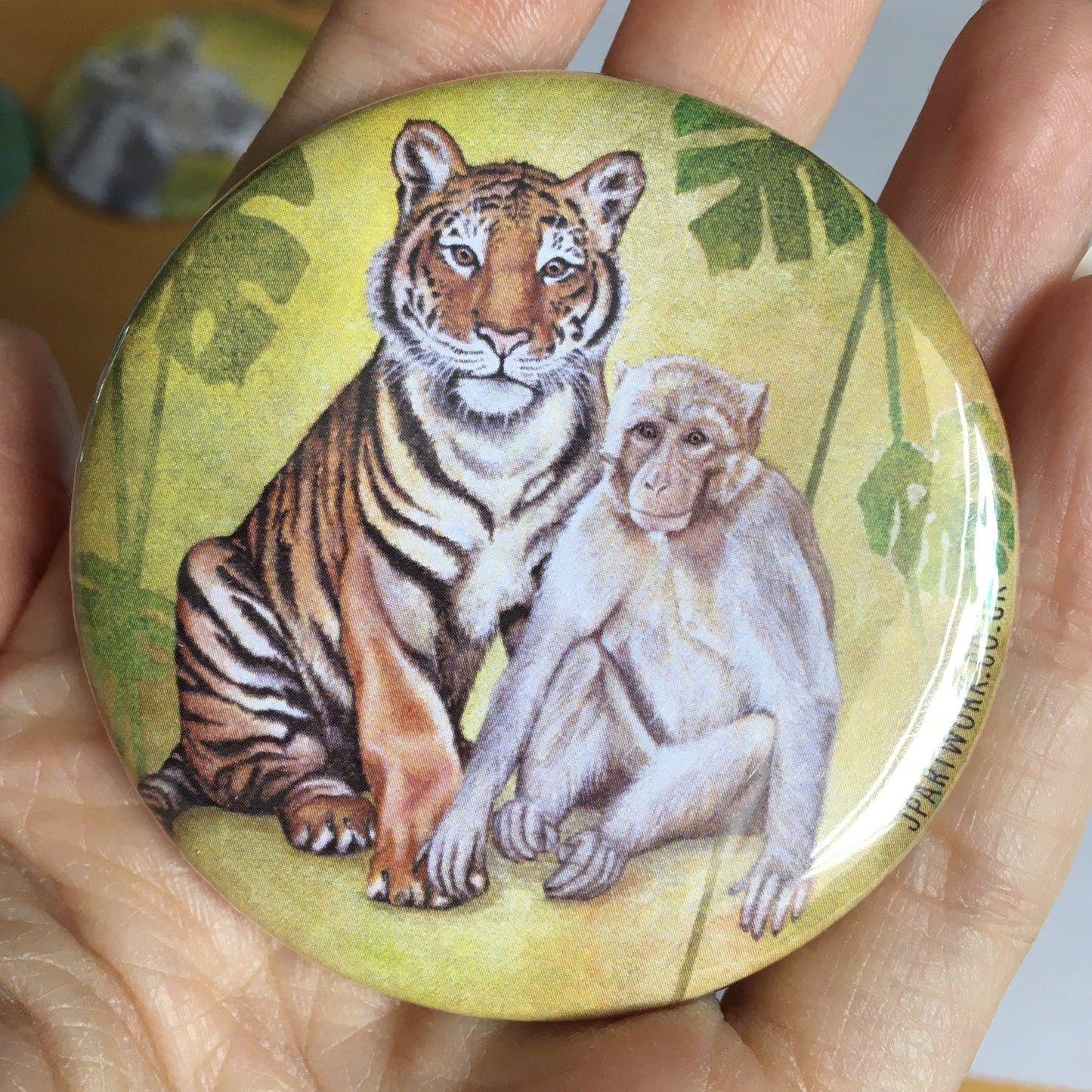 Monkey and Tiger Magnet