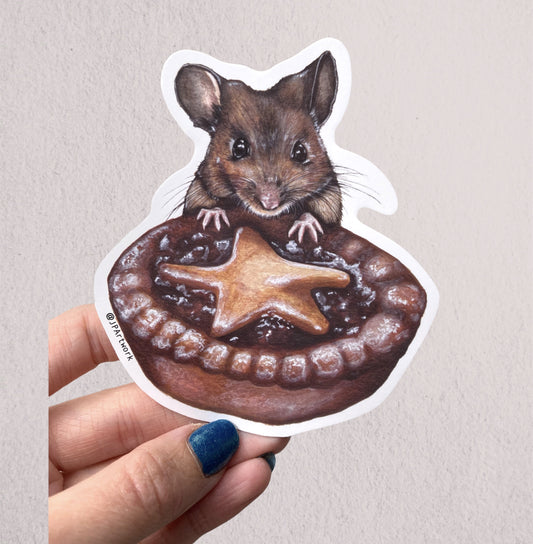 Mouse Vinyl Sticker Die Cut by Jenny Pond
