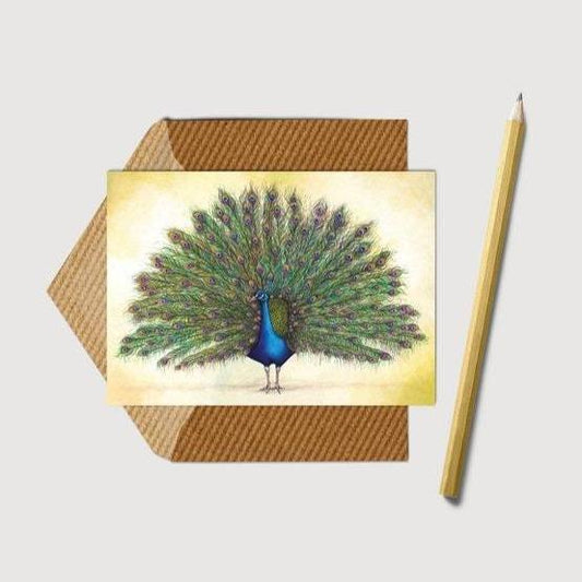 Peacock A6 Greetings Card Landscape