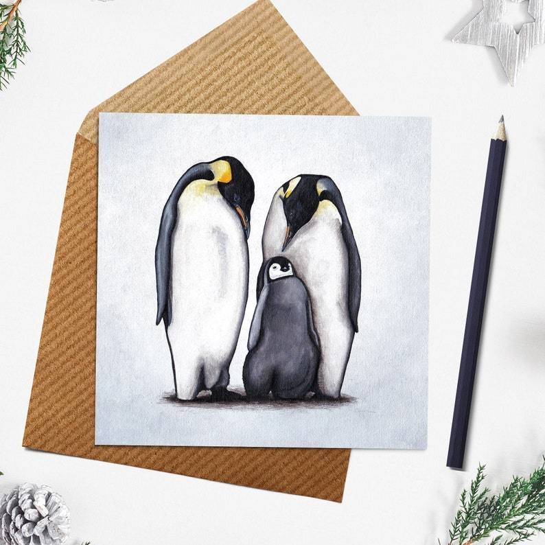 Penguin Greetings Christmas Card