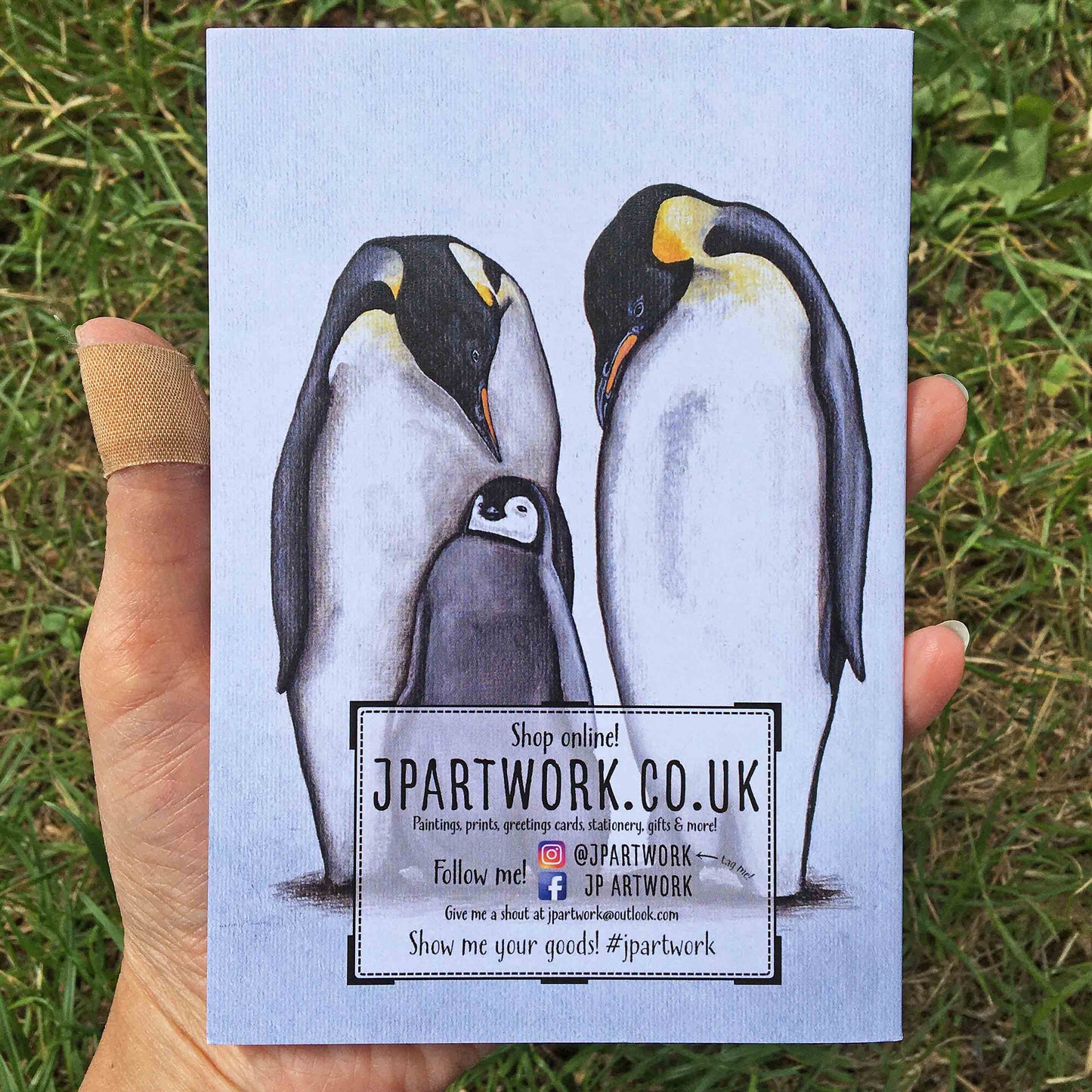 Penguin Journal | A6, Plain or Lined journal JPArtwork Jenny Pond