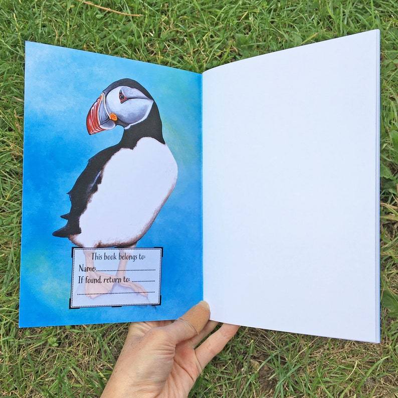 A5 Puffin Journal with Plain paper