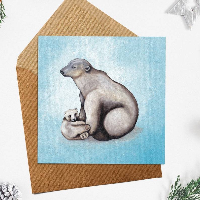 Polar Bear Greetings Christmas Card