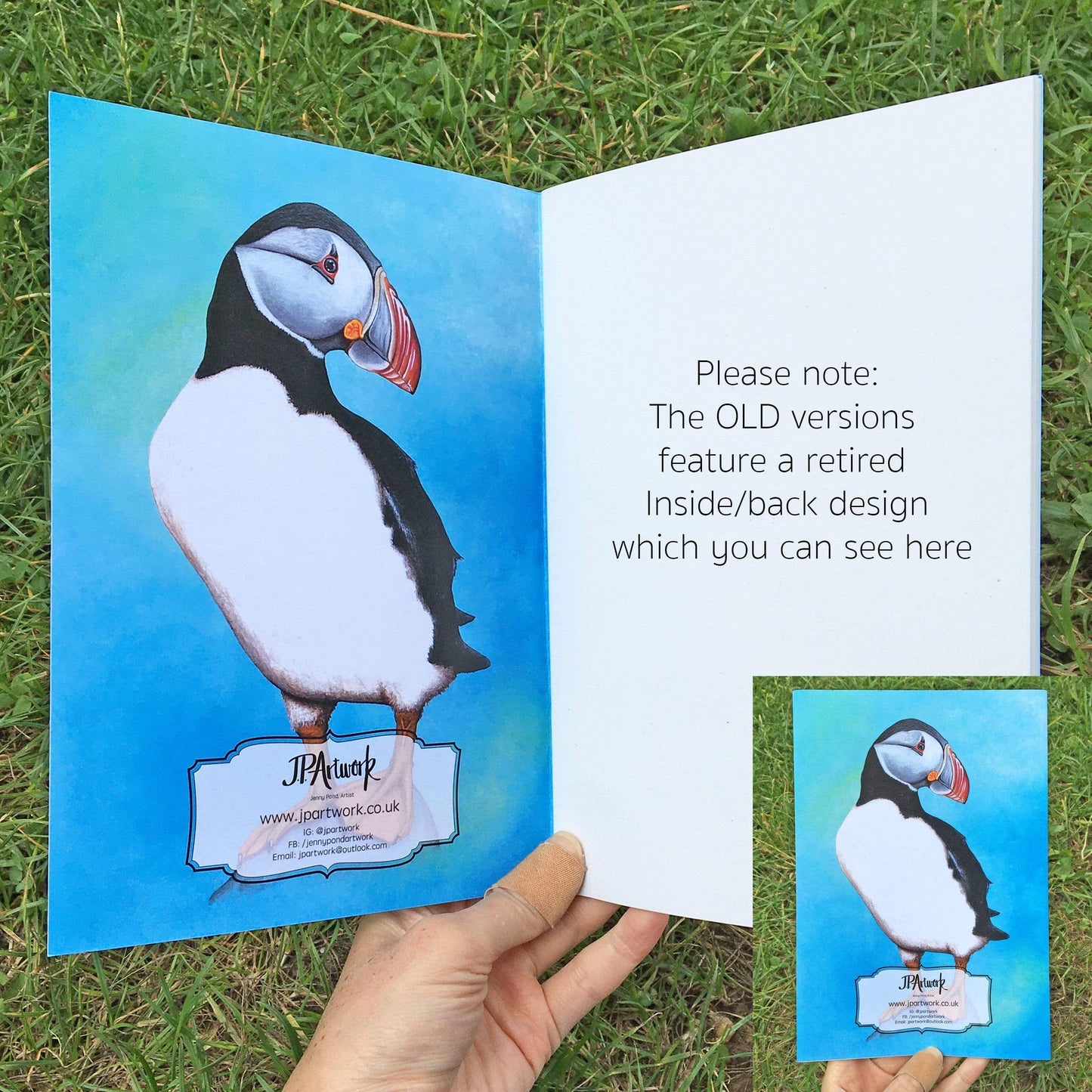 Puffin Journal | A5, Plain or Lined journal Lined / Old Cover JPArtwork Jenny Pond