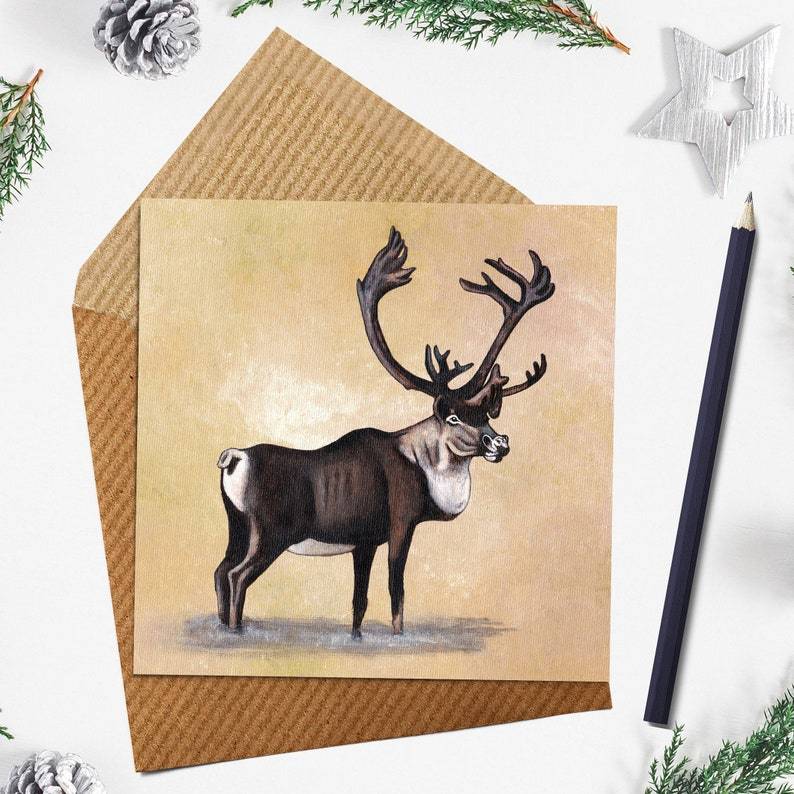 Reindeer Greetings Christmas Card