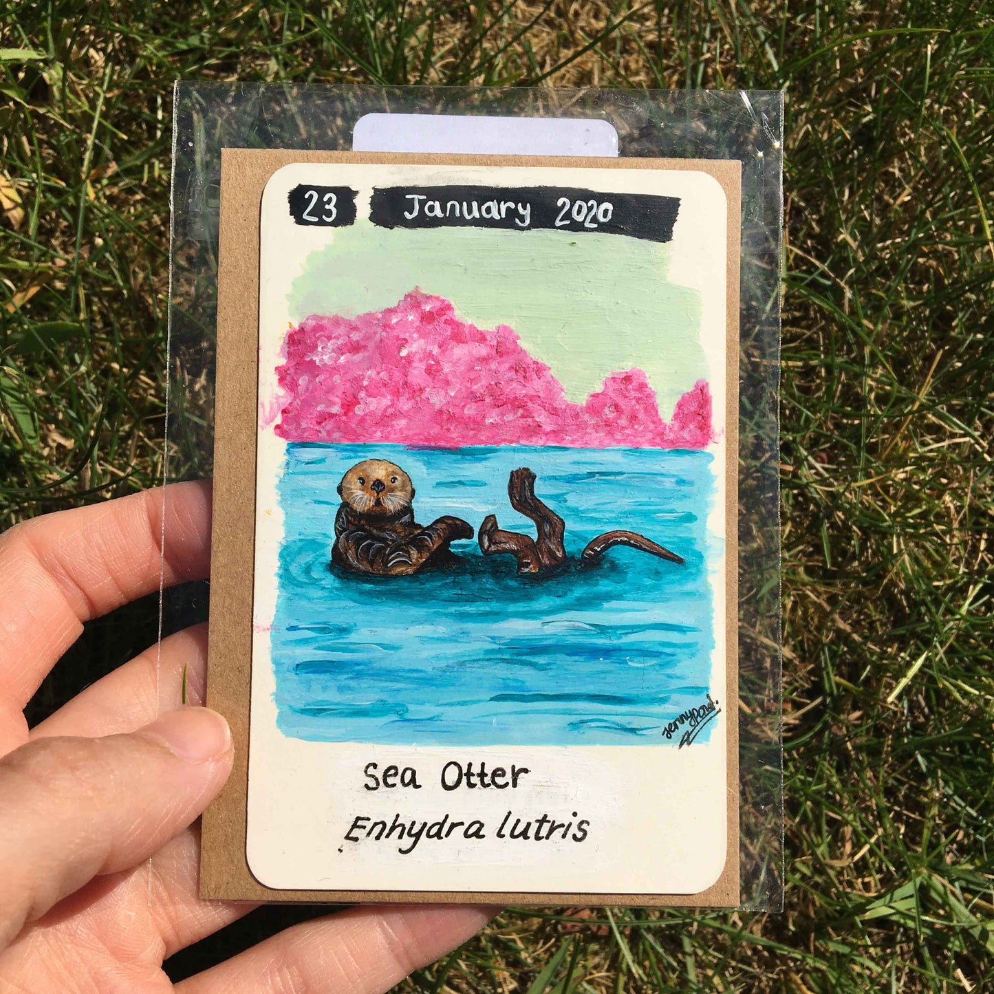 Sea Otter Original Painting by Jenny Pond, JPArtwork