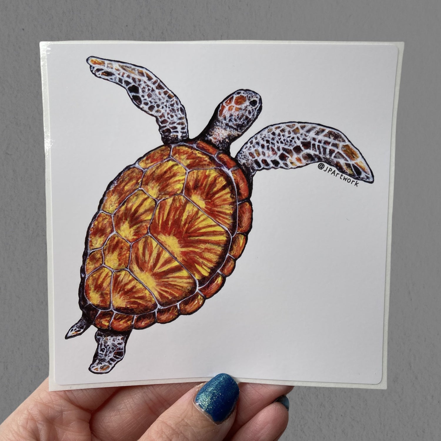 Sea Turtle Vinyl Sticker by Jenny Pond