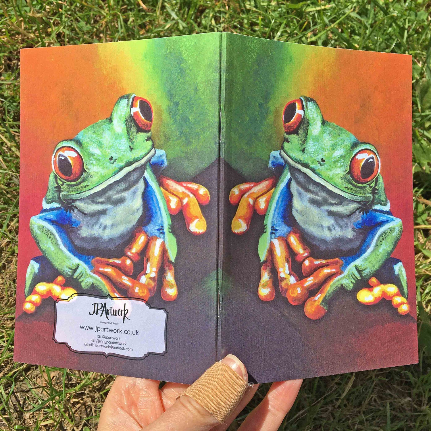 Tree Frog Journal | A6, Plain or Lined journal JPArtwork Jenny Pond